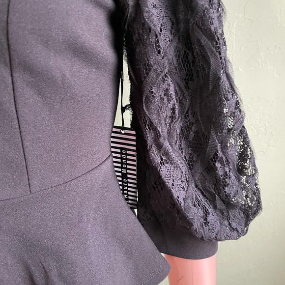 Blouse size S black and lace stretch - Picture 3 of 8